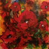 Christiane Martin - Les coquelicots - Atelier peinture  libre. V Berthier