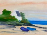 Christiane Math - travail en cours - Atelier peinture  libre. V Berthier